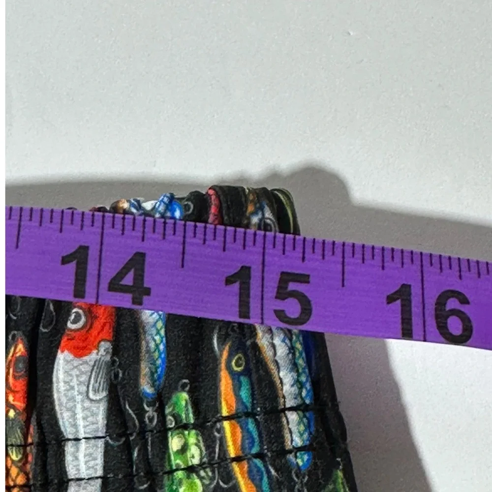 Two Left Feet Mens Swim Trunks Fishing Lures Print Medium M 32 Shorts